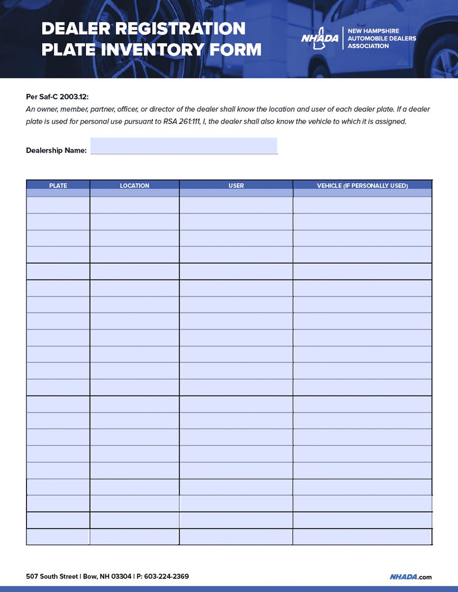 10 Things You Should Know About Dealer Plate Requirements