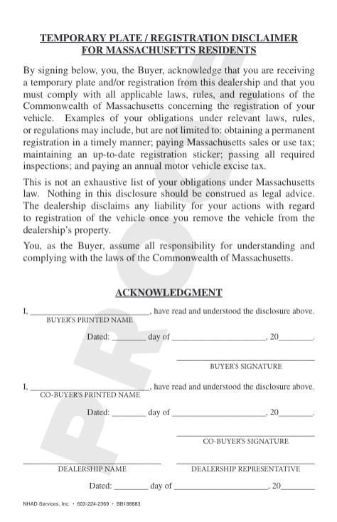 Ma Reg Massachusetts Temporary Plate Reciprocity Update