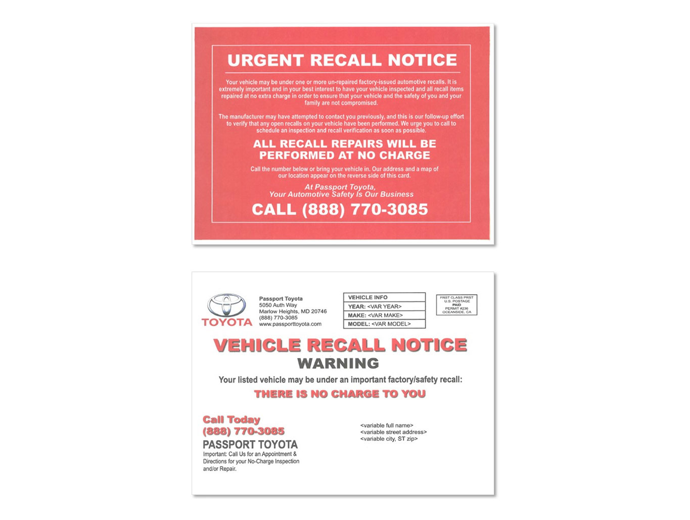 Car Dealer and Marketing Firm Called out for Bogus Recall Notices