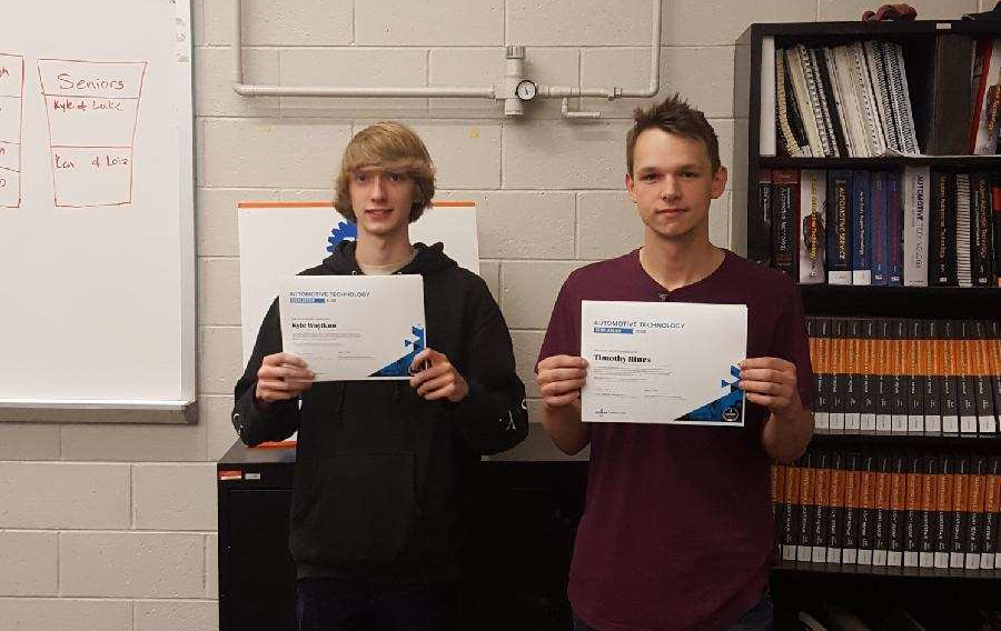 Pinkerton's Kyle Wojtkun and Timothy Hines Receive Automotive Technology Scholarships